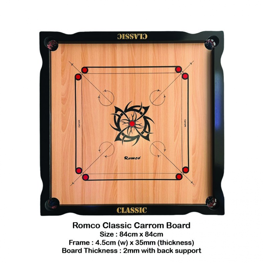 Carrom Board + Striker + Seed - Romco Classic QE