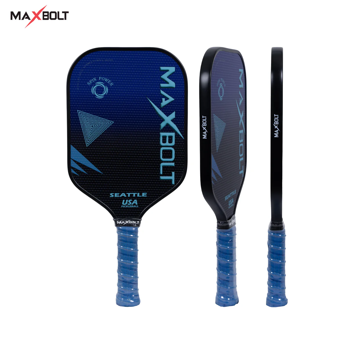 Pickleball Paddle Fiberglass - Maxbolt SEATTLE (Free 2pcs Ball + Grip + Nylon Bag) PQ