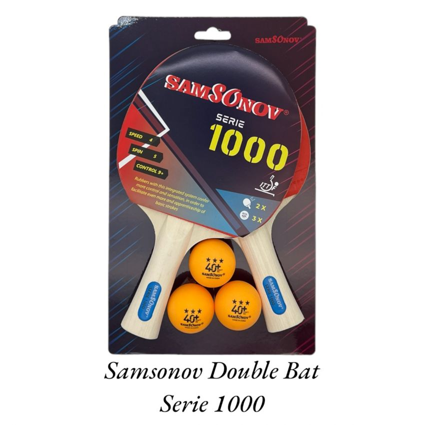 TT Bat Set - Samsonov Serie 1000 (2 Bats + 3 Balls) QE