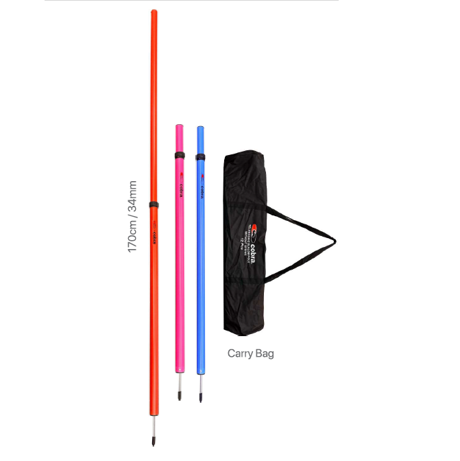 Slalom Pole Set - Cobra Telescopic (12pcs + Bag) CQ