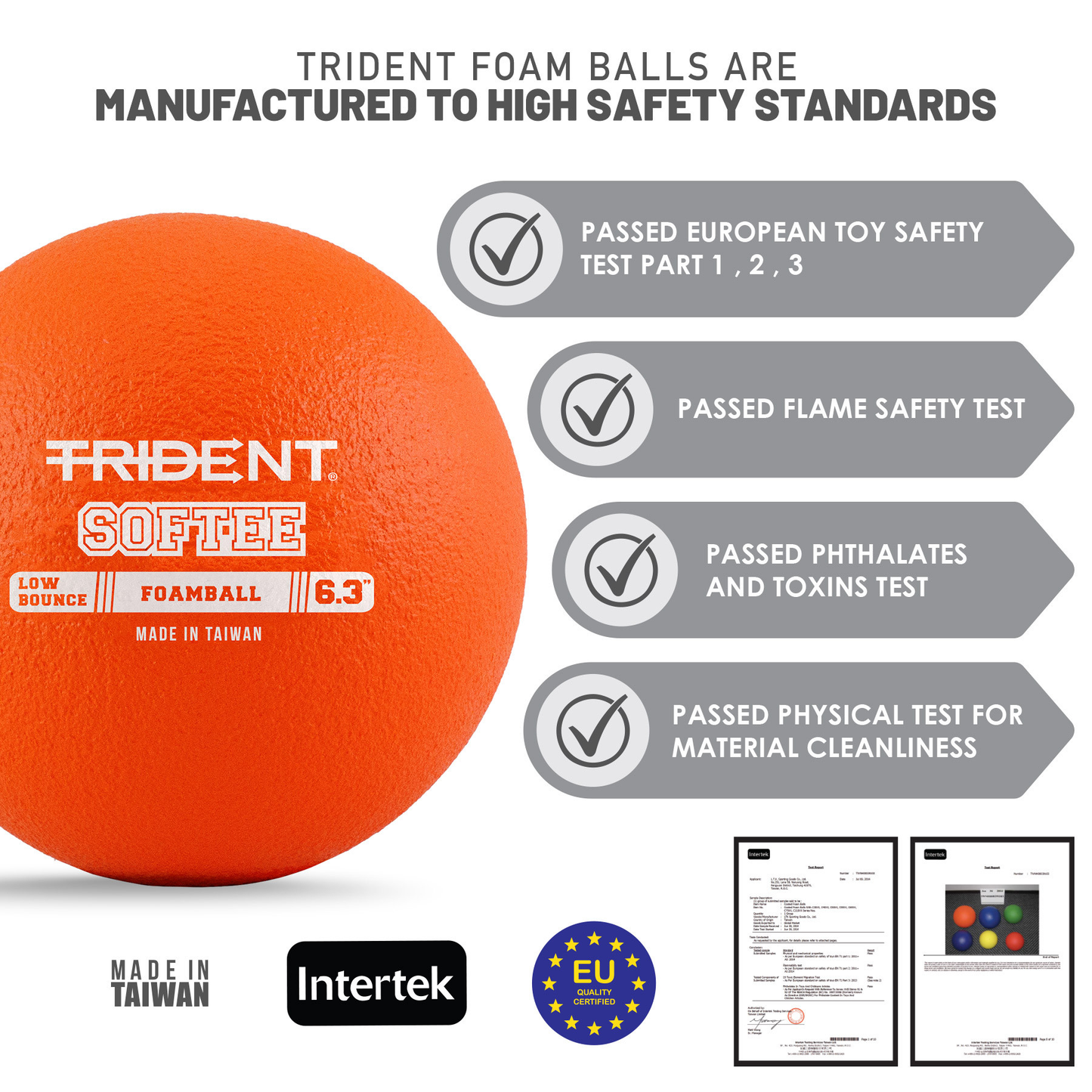 Dodgeball Foam Ball - Trident Milestone Softee Low Bounce (6.3") KQ
