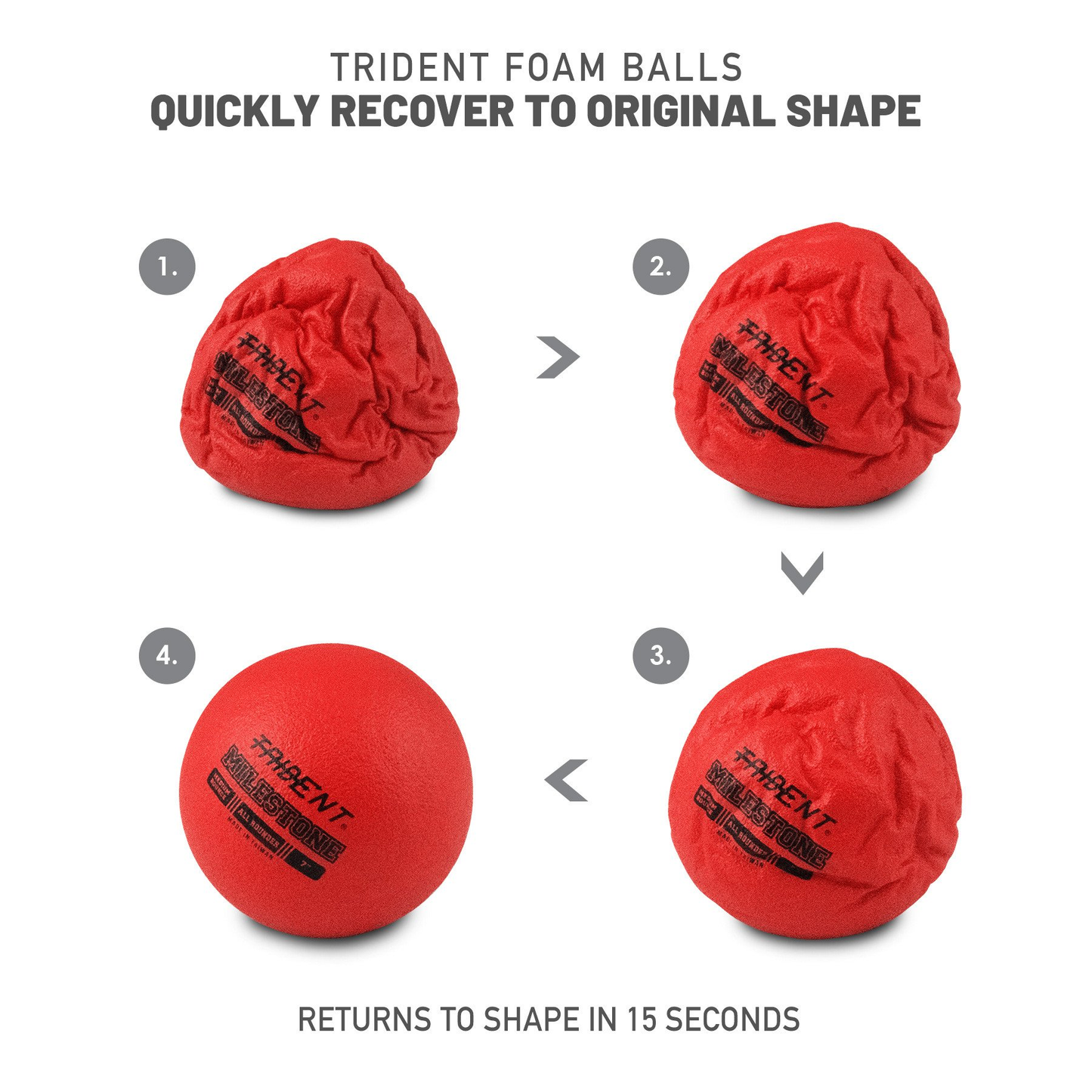Dodgeball Foam Ball - Trident Milestone Softee Low Bounce (6.3") KQ