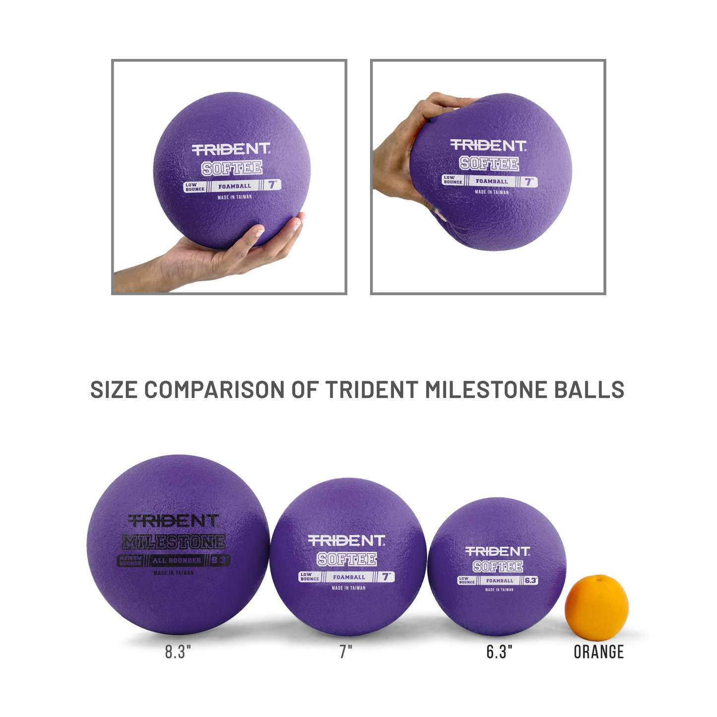 Dodgeball Foam Ball - Trident Softee Low Bounce (7") KQ