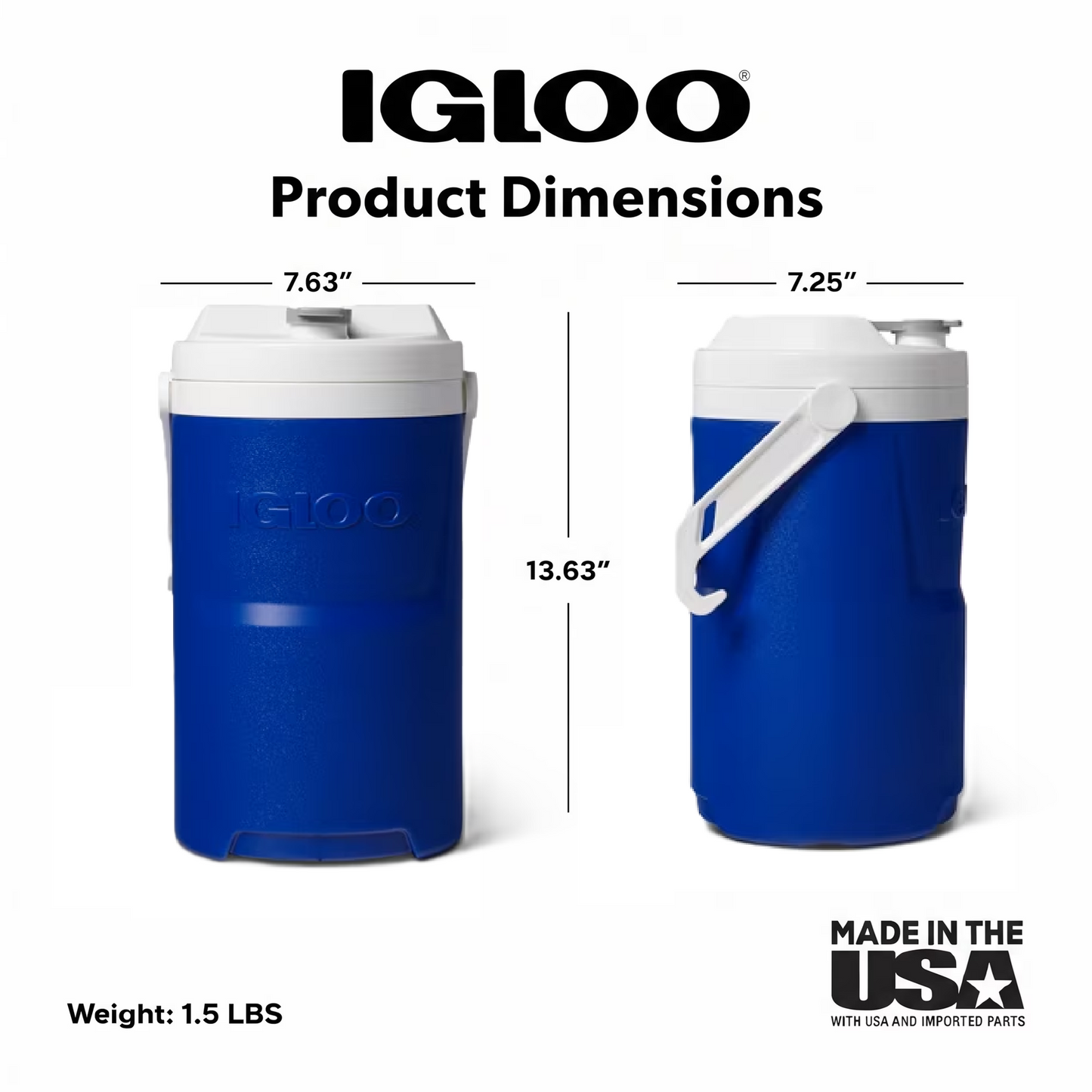 Cooler Jug - Igloo Sport (1 Gallon / 3.8L) Blue + Hook UQ