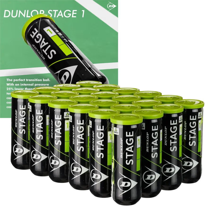 Tennis Ball - Dunlop Stage 1 Green (3 Balls) YZ