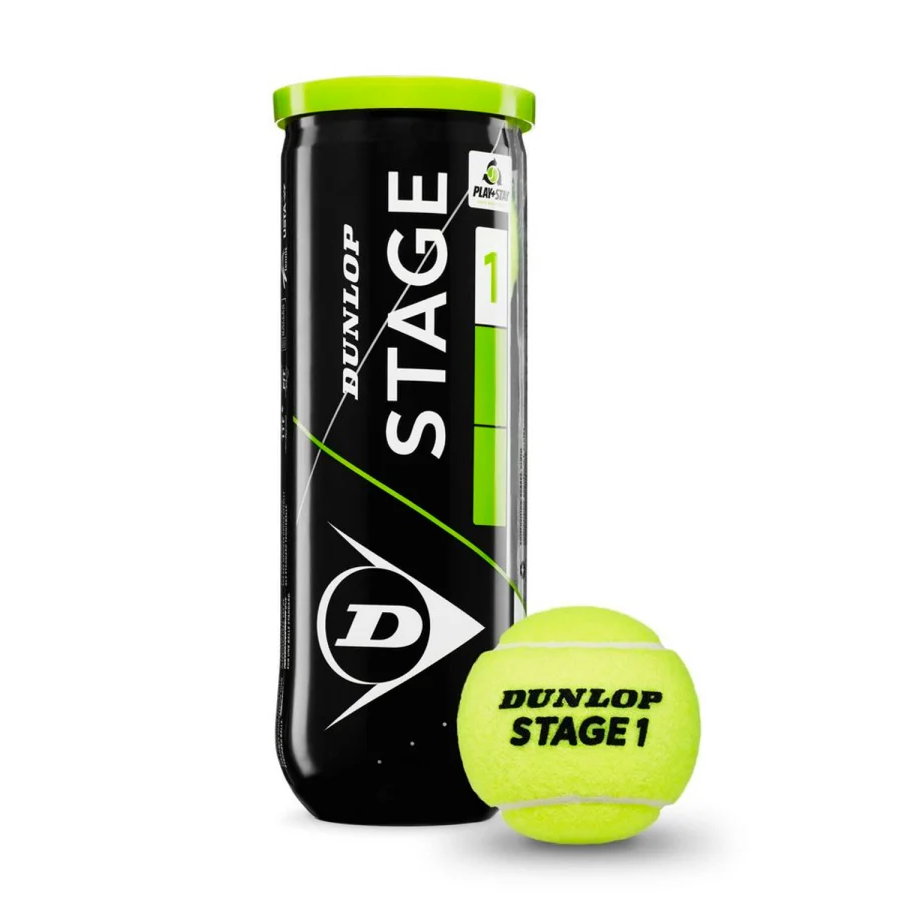 Tennis Ball - Dunlop Stage 1 Green (3 Balls) YZ