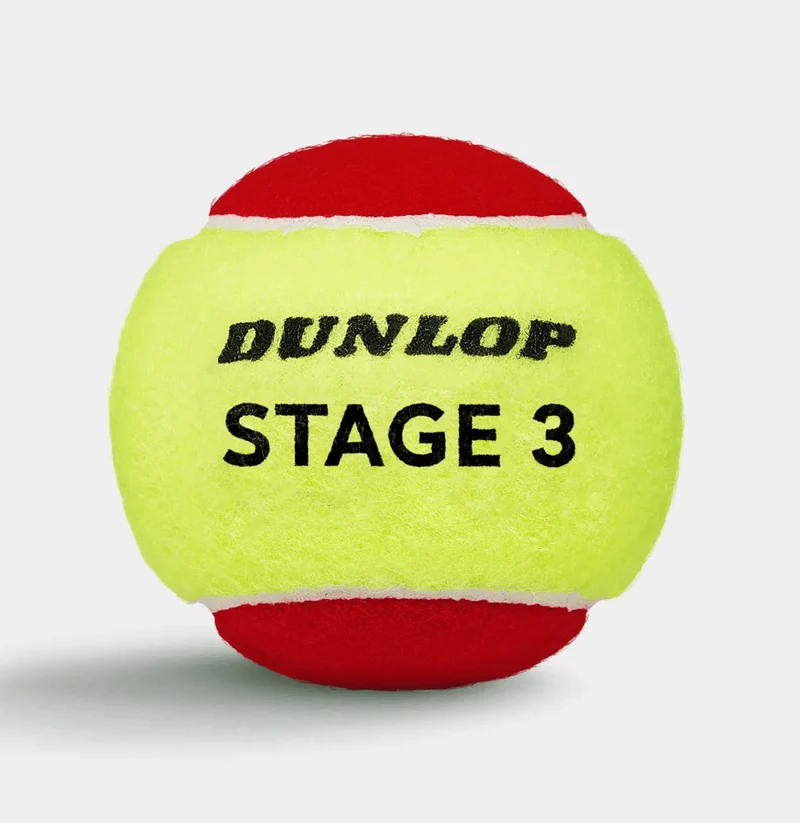 Tennis Ball - Dunlop Stage 3 Red (3 Balls) YZ
