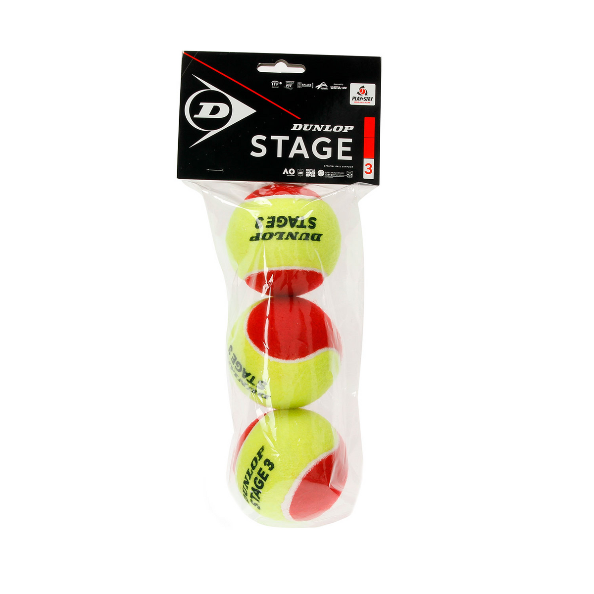 Tennis Ball - Dunlop Stage 3 Red (3 Balls) YZ