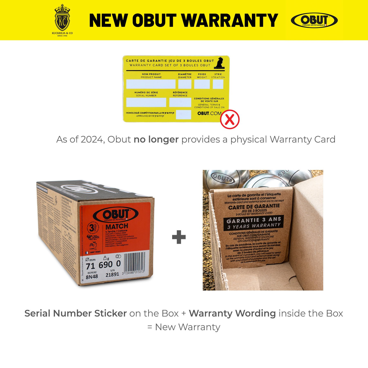 Petanque Boules - Obut Superinox (Style 0) KQ