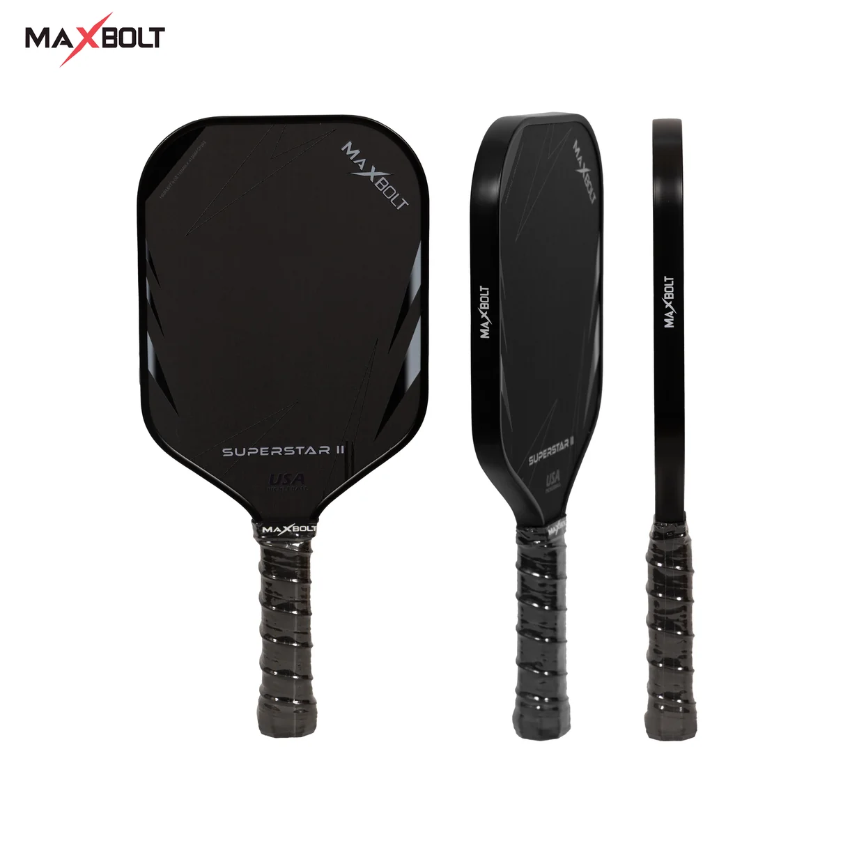 Pickleball Paddle (Carbon Fiber) - Maxbolt SUPERSTAR II (Free 5pcs Ball) PQ