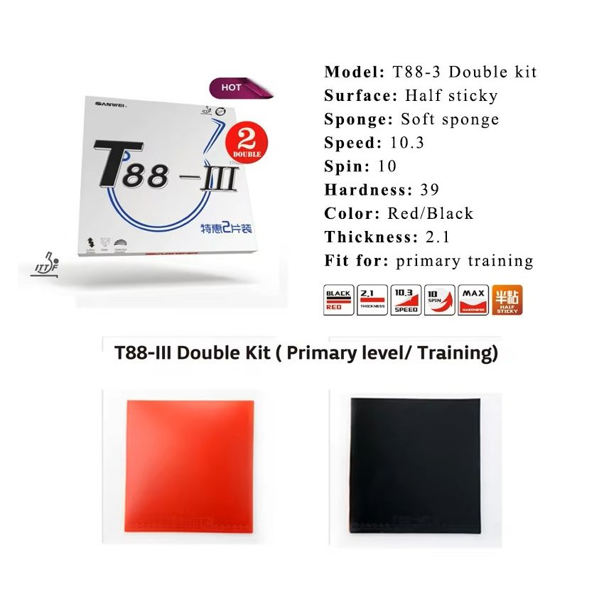 TT Rubber - Sanwei T88-III Twin Pack (2pcs) QE