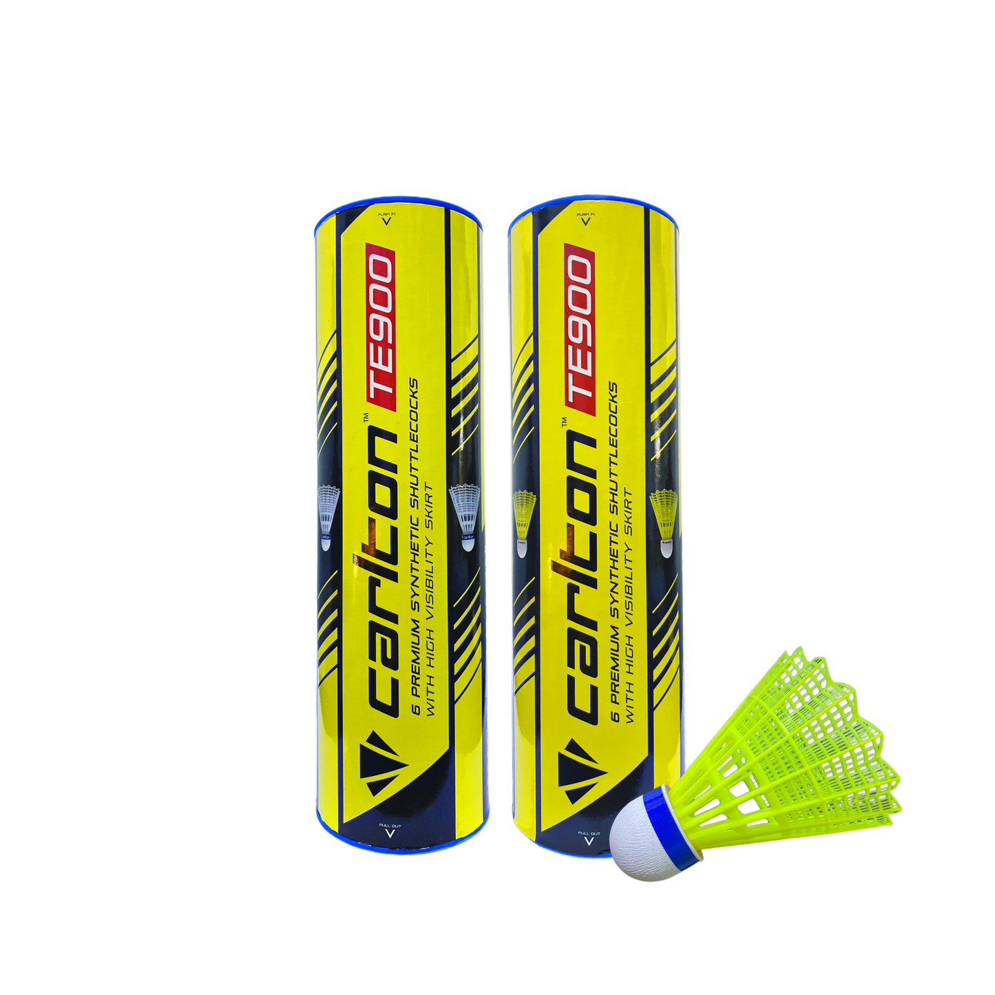 Badminton Shuttlecock Plastic - Carlton TE900 (6pcs) YZ