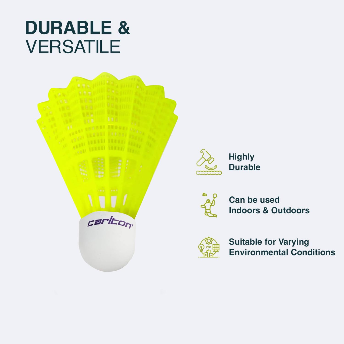 Badminton Shuttlecock Plastic - Carlton TE900 (6pcs) YZ