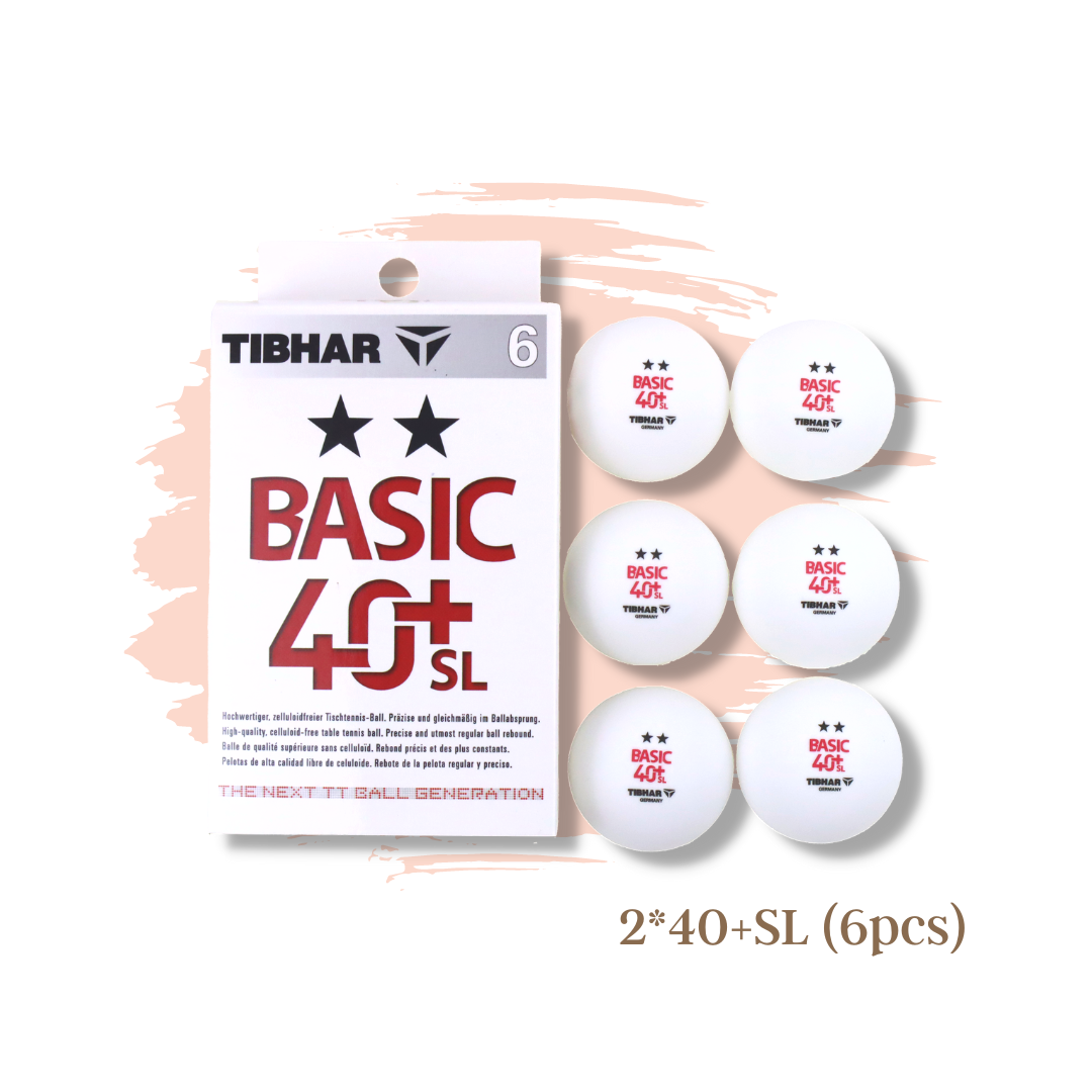 Table Tennis Ball - Tibhar 40+ SL 2-Star (6pcs) WQ