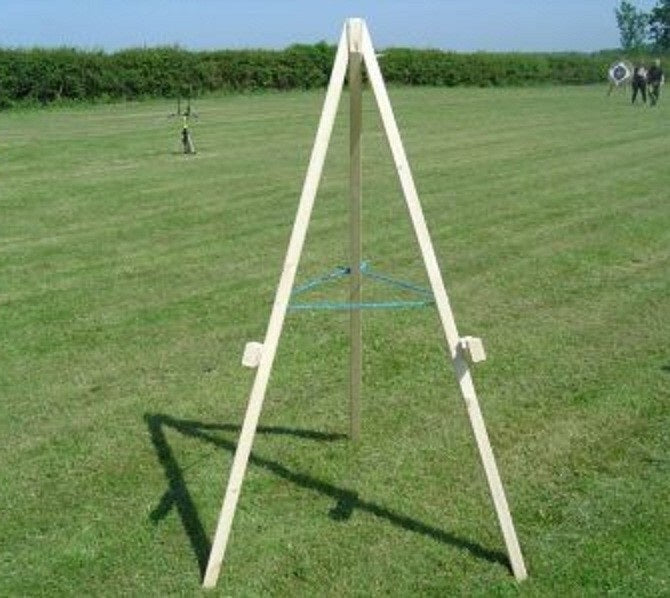 Archery Wooden Tripod Target Stand (Raw wood, Not painted)