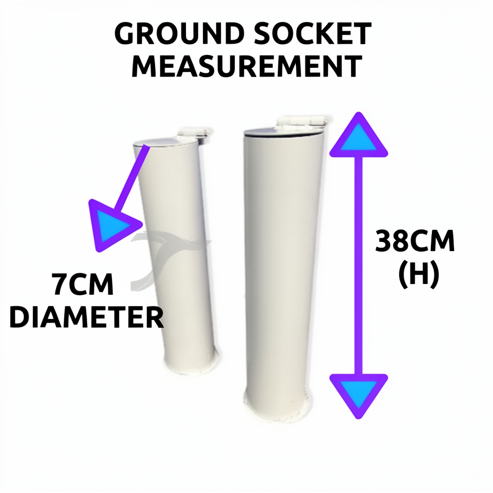 Takraw/Badminton Post - With Ground Socket QE TS854