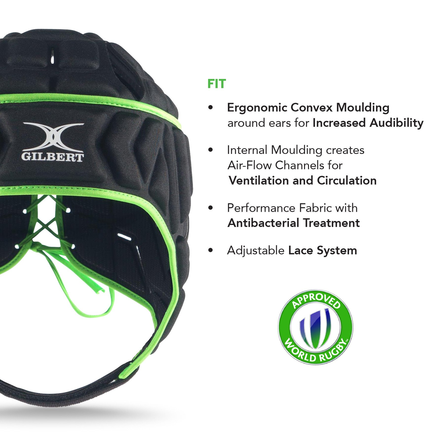 Rugby Headguard - Gilbert Vapour 5-25 KQ