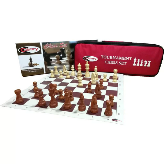 Wooden Chess Set - Camry + PVC Mat WQ QE
