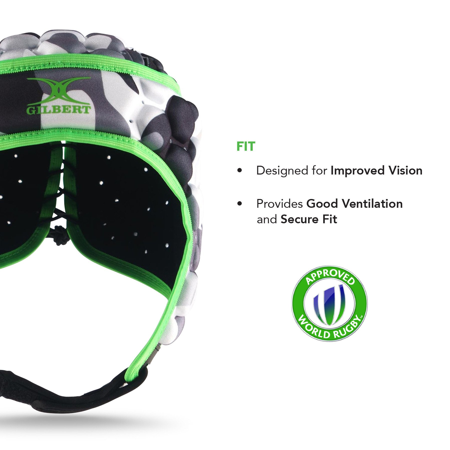 Rugby Headguard - Gilbert XP 250 Camo KQ