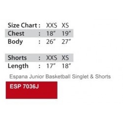Basketball Singlet & Shorts - ESP 7036J  Espana Junior QP