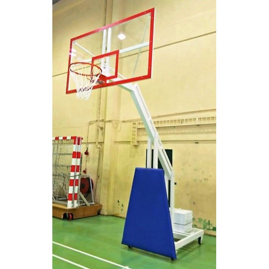 Basketball Post - TS845 Acrylic Board +Weight +Wheel +Padding Basketball Post - TS845 Acrylic Board +Weight +Wheel +Padding