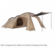 Camping Tent 3P - Coleman Roomy Front 2-Room (Greige) Camping Tent 3P - Coleman Roomy Front 2-Room (Greige)