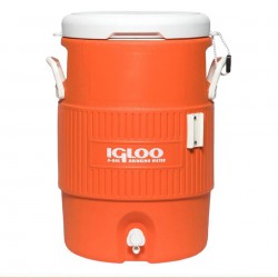 Beverage Cooler - Igloo Full Size 5 Gallon Seat Top (Orange/White) UQ