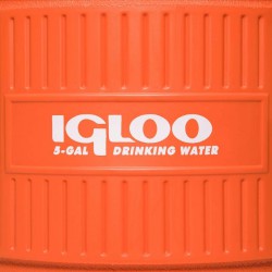 Beverage Cooler - Igloo Full Size 5 Gallon Seat Top (Orange/White) UQ