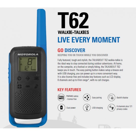 Walkie Talkie - Motorola TLKR T62 (2pcs)