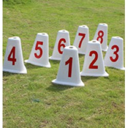 Lane Marker Cones Numbered - 3 sided (Set of 8) ITSP181 DQ