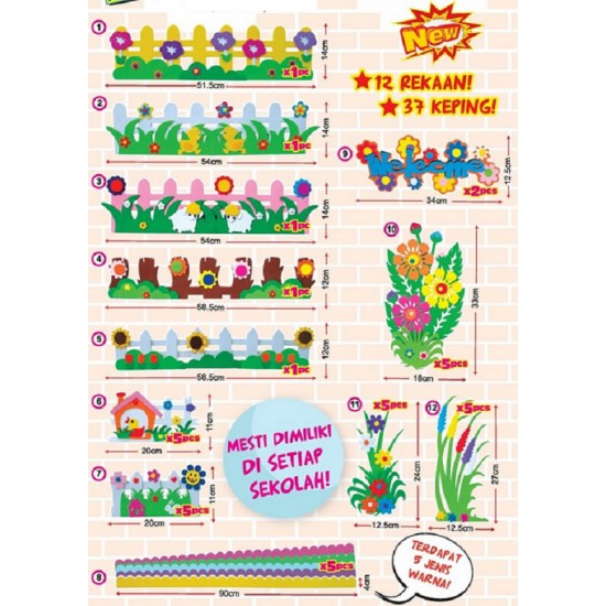 School Wall Decoration - PSPS0168 37pcs MZ School Wall Decoration - PSPS0168 37pcs MZ