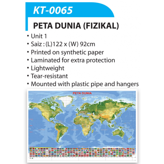 Peta Dunia Fizikal - KT0065 MZ  