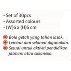 Multi Purpose Rubber Ball(30pcs) - PJ0267 MZ 