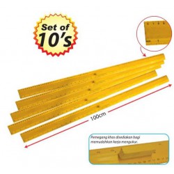1 Meter Wooden Yellow Ruler - PSPS0102 (10pc) MZ