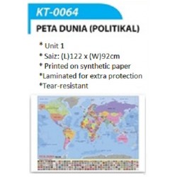 Peta Dunia Politikal - KT0064 MZ 