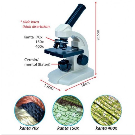 Microscope Set  - KTSC0122 (Magnification 70x / 150x / 400x) MZ