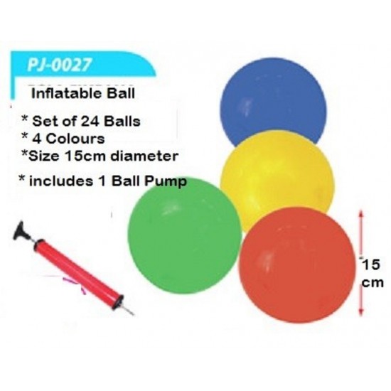Inflatable Ball -  PJ0027 15cm (24balls) MZ