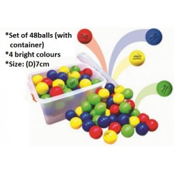 Foam PU Balls With Container 7cm (48balls) - PJ0140 MZ 