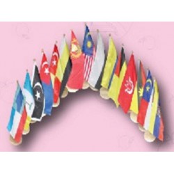 Table Flag Single Malaysia+Negeri 15pcs - AP063 PZ 