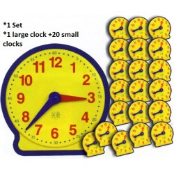 Clock Set 1 Large Plastic Clock+20 Small Clock - MT020 PZ 