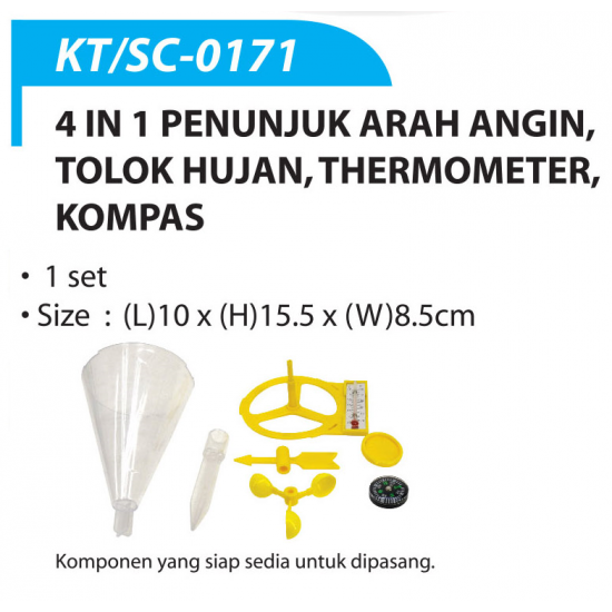 4 in 1 Air Vane +Compass +Thermometer +Rain - KTSC0171 MZ