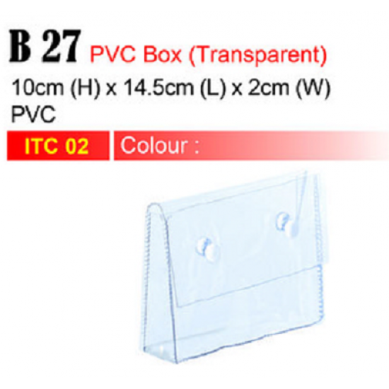 PVC Box (Transparent) - Aristez B27 PVC Box (Transparent) - Aristez B27