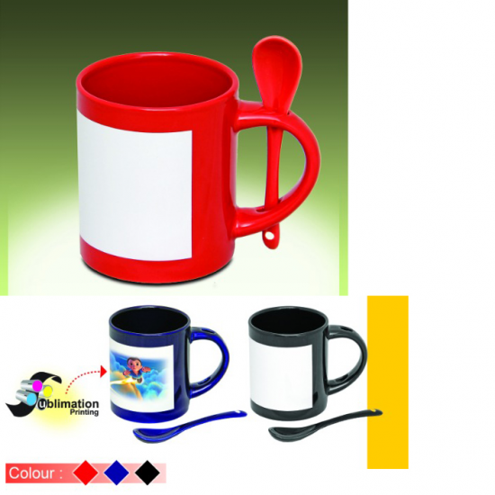 Ceramic Mug with Spoon - Aristez M6262