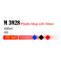 Plastic Mug With Straw - Aristez M3928