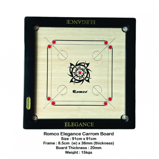 Carrom Board + Striker + Seed - Romco Elegance QE Carrom Board + Striker + Seed - Romco Elegance QE