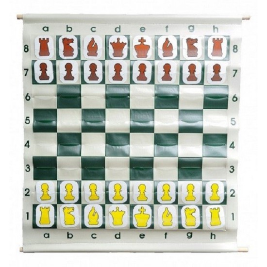 Chess Demo Board Set - Roll Up 28" Pouch CQ