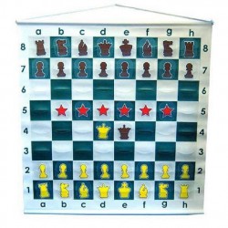 Chess Demo Board - Roll Up Slotted Type CQ