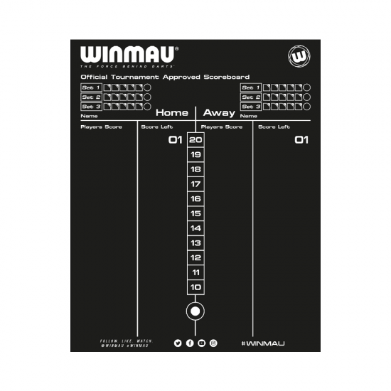 Dart Scoreboard - Winmau Dry Wipe CQ Dart Scoreboard - Winmau Dry Wipe CQ