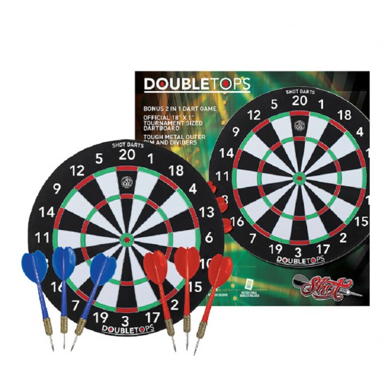 Dartboard + Darts Set - SHOT DoubleTops CQ