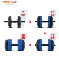 Adjustable Dumbbell -Trident Master Premium  – 15kg (Pair) KQ